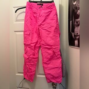 No Boundaries Hot Pink Nylon Pants